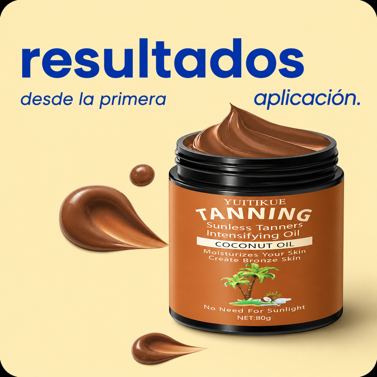 crema bronceadora - resultados desde el primer uso