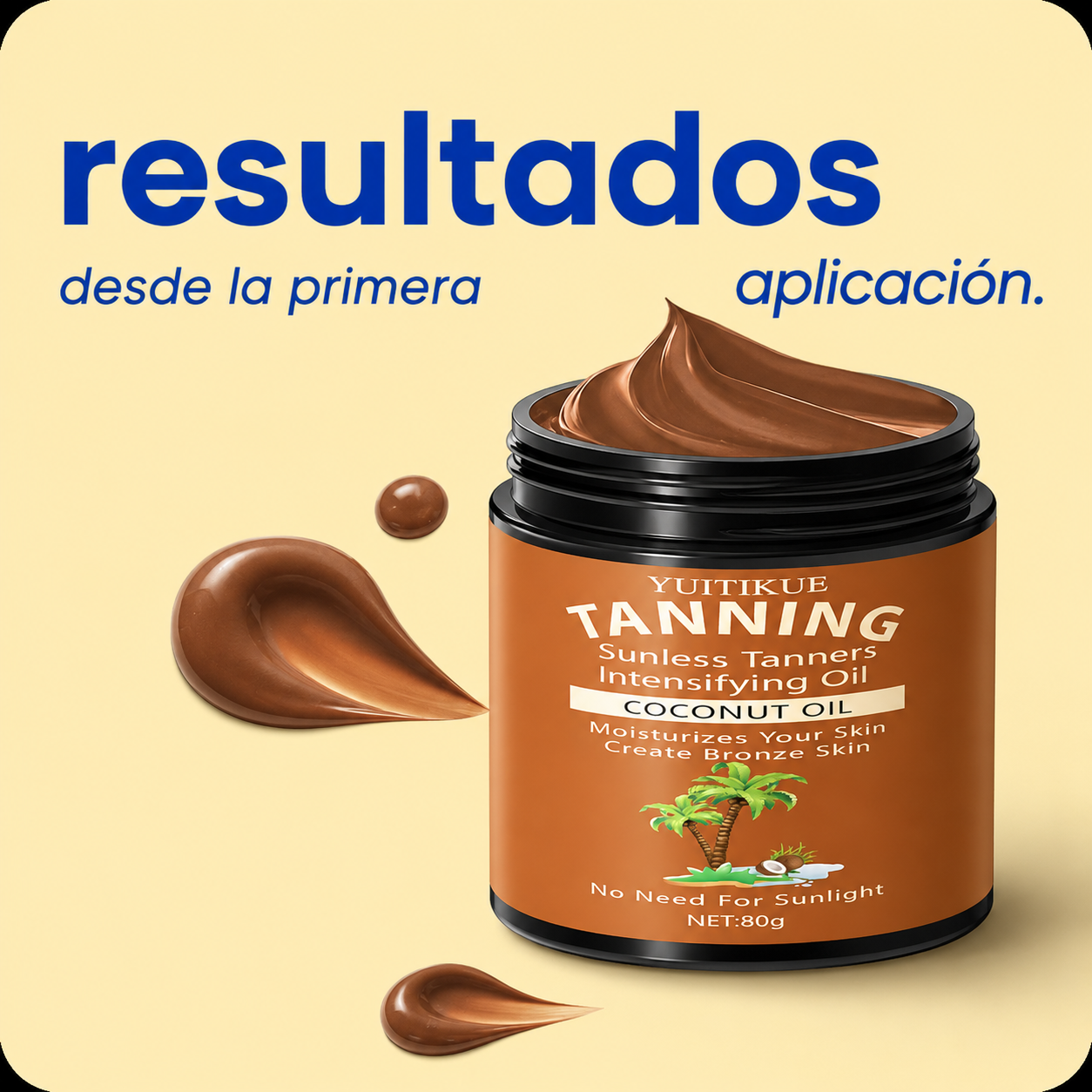 crema bronceadora - resultados desde el primer uso