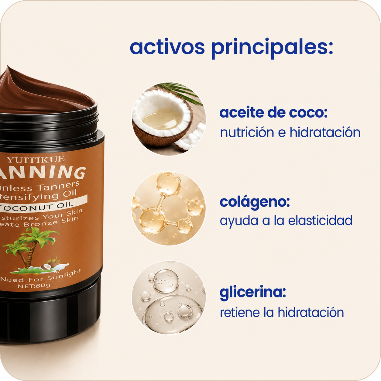 crema bronceadora - resultados desde el primer uso